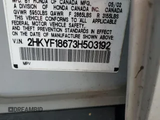 2003 Honda Pilot EX z VIN 2HKYF18673H503192, wystawiony jako Copart lot #58925075 z przebiegiem 249 119 mil mil oraz Szkoda całkowita • Salvage title. Historia ofert i sprzedaży dostępna na DreamBid. Obrazek 13.