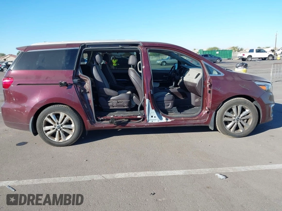 2015 Kia Sedona SX-L with VIN KNDME5C15F6046322, listed as a IAAI auction lot 41301459 with 76,026 mi miles and . Bid and sale history available at DreamBid. Image 6.