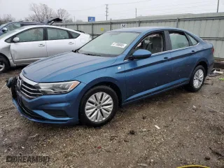 2019 Volkswagen Jetta S with VIN 3VWCB7BU3KM244982, listed as a Copart auction lot 47700885 with 47,041 mi miles and Salvage Title. Bid and sale history available at carsss.com. Image 1.