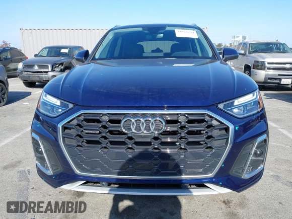 2022 Audi Q5 S line Premium Plus with VIN WA1EAAFY3N2118376, listed as a IAAI auction lot 42042234 with 25,509 mi miles and . Bid and sale history available at DreamBid. Image 12.