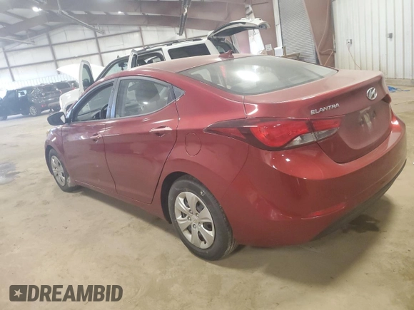 2016 Hyundai Elantra SE with VIN 5NPDH4AEXGH682832, listed as a Copart auction lot 57138045 with 90,948 mi miles and Salvage title. Bid and sale history available at DreamBid. Image 2.