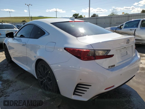 2016 Lexus RC 300 F Sport with VIN JTHSM5BC5G5000198, listed as a Copart auction lot 57886845 with 86,063 mi miles and Salvage title. Bid and sale history available at DreamBid. Image 2.