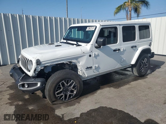 2025 Jeep Wrangler Sahara with VIN 1C4PJXEN5SW526553, listed as a Copart auction lot 54754885 with Not Provided miles and Clean Title. Bid and sale history available at DreamBid. Image 1.