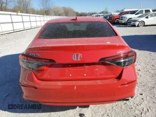 2025 Honda Civic Sport with VIN 2HGFE2F51SH510352, listed as a Copart auction lot 49004975 with 5,056 mi miles and Salvage title. Bid and sale history available at DreamBid. Image 6.