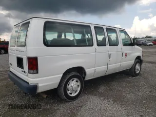 2008 Ford Econoline Passenger XL with VIN 1FMNE11W58DB33613, listed as a Copart auction lot 59142445 with 70,107 mi miles and Salvage title. Bid and sale history available at DreamBid. Image 3.