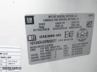 2015 Cadillac Escalade Premium with VIN 1GYS4CKJXFR293277, listed as a IAAI auction lot 41657816 with 93,140 mi miles. Bid and sale history available at carsss.com. Image 9.