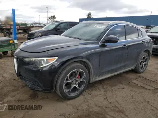 2019 Alfa Romeo Stelvio Ti with VIN ZASPAKBN4K7C42498, listed as a Copart auction lot 43219645 with 102,115 mi miles and Clean title. Bid and sale history available at DreamBid. Image 1.
