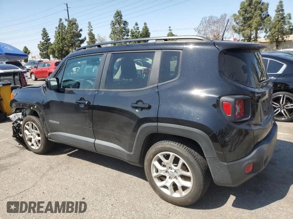 2018 Jeep Renegade Latitude with VIN ZACCJABB9JPH49826, listed as a Copart auction lot 55145805 with 97,752 mi miles and Salvage Title. Bid and sale history available at DreamBid. Image 2.