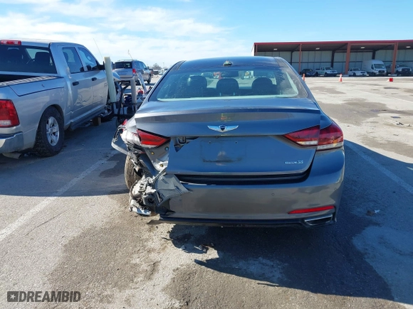 2016 Hyundai Genesis 3.8L with VIN KMHGN4JEXGU118623, listed as a IAAI auction lot 41401807 with 105,060 mi miles. Bid and sale history available at carsss.com. Image 16.