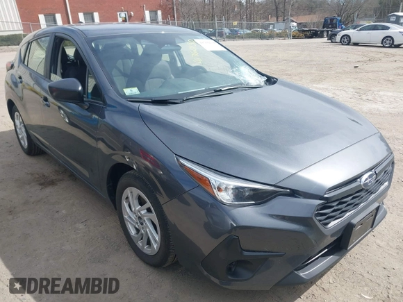 2024 Subaru Impreza with VIN JF1GUABC5R8367397, listed as a IAAI auction lot 41760130 with 6,621 mi miles. Bid and sale history available at carsss.com. Image 1.
