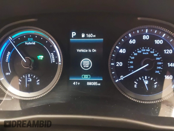 2022 Hyundai Sonata Hybrid Blue with VIN KMHL24JJ3NA048305, listed as a IAAI auction lot 41572735 with 88,085 mi miles. Bid and sale history available at carsss.com. Image 7.