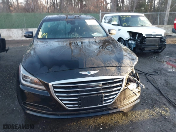 2017 Genesis G80 3.8L with VIN KMHGN4JE3HU204955, listed as a IAAI auction lot 41501931 with 83,519 mi miles. Bid and sale history available at carsss.com. Image 12.