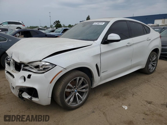 2016 BMW X6 xDrive35i with VIN 5UXKU2C55G0N81617, listed as a Copart auction lot 52190213 with 73,585 mi miles. Bid and sale history available at carsss.com. Image 1.