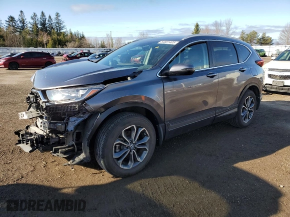 2022 Honda CR-V EX-L with VIN 2HKRW2H87NH226073, listed as a Copart auction lot 54881405 with 23,608 mi miles and Salvage title. Bid and sale history available at DreamBid. Image 1.