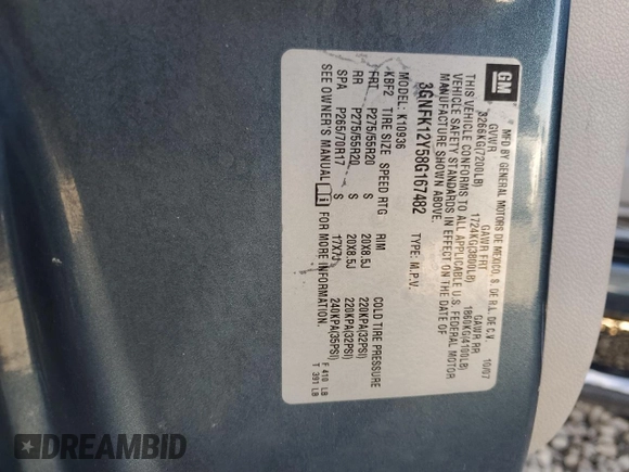 2008 Chevrolet Avalanche LTZ with VIN 3GNFK12Y58G167482, listed as a Copart auction lot 89145255 with 139,527 mi miles and Salvage Title. Bid and sale history available at DreamBid. Image 15.