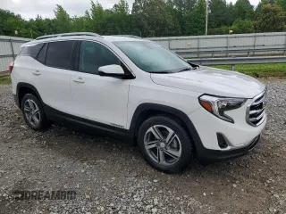 2021 GMC Terrain SLT z VIN 3GKALPEV9ML359613, wystawiony jako Copart lot #57420515 z przebiegiem 19 315 mil mil oraz Czysty tytuł • Clean title. Historia ofert i sprzedaży dostępna na DreamBid. Obrazek 4.