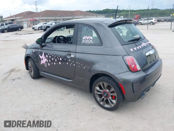 2015 FIAT 500 Turbo with VIN 3C3CFFHH9FT512915, listed as a IAAI auction lot 42768594 with 80,420 mi miles and . Bid and sale history available at DreamBid. Image 3.