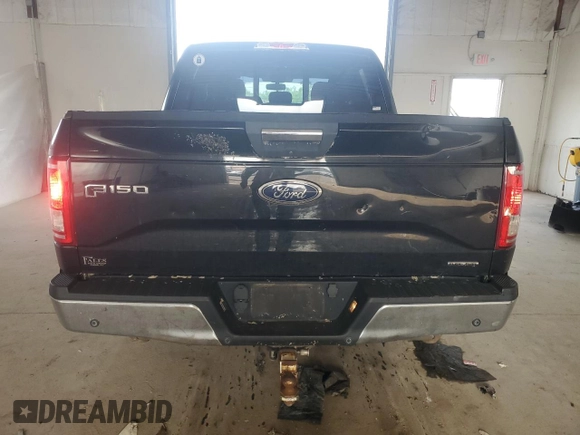 2015 Ford F-150 XLT with VIN 1FTEW1EF0FFA69722, listed as a Copart auction lot 59671695 with 189,690 mi miles and Salvage title. Bid and sale history available at DreamBid. Image 6.