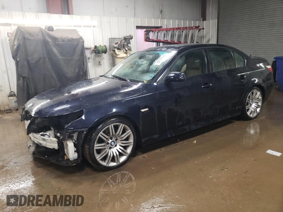 2008 BMW 5 Series 550i with VIN WBANW53598CT53367, listed as a Copart auction lot 43763995 with 178,034 mi miles and Salvage Title. Bid and sale history available at carsss.com. Image 1.