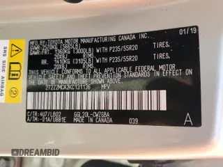 2019 Lexus RX 350 z VIN 2T2ZZMCA2KC131136, wystawiony jako Copart lot #55917285 z przebiegiem 60 384 mil mil oraz Nie do naprawy • Non repairable. Historia ofert i sprzedaży dostępna na DreamBid. Obrazek 14.