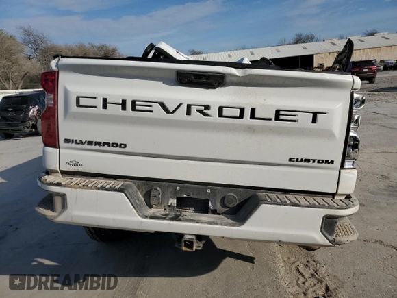 2022 Chevrolet Silverado 1500 Custom with VIN 3GCPABEK2NG596071, listed as a Copart auction lot 47257045 with Not Provided miles and Non Repairable. Bid and sale history available at DreamBid. Image 6.