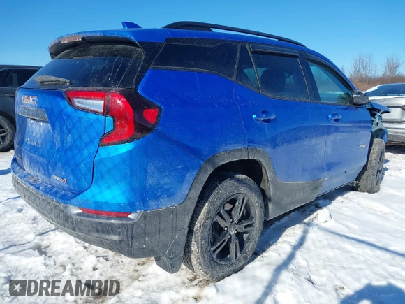 2024 GMC Terrain AT4 with VIN 3GKALYEG7RL133486, listed as a IAAI auction lot 41401177 with 12,518 mi miles and . Bid and sale history available at carsss.com. Image 4.