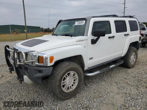2008 Hummer H3 SUV with VIN 5GTEN13E188139225, listed as a Copart auction lot 77346384 with 200,150 mi miles and Salvage Title. Bid and sale history available at carsss.com. Image 1.
