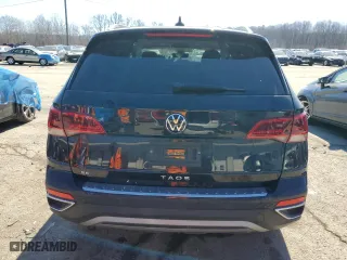 2022 Volkswagen Taos SE with VIN 3VVLX7B28NM027274, listed as a Copart auction lot 46595745 with 37,293 mi miles and Salvage Title. Bid and sale history available at carsss.com. Image 6.