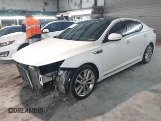2015 Kia Optima SXL Turbo with VIN 5XXGR4A63FG408045, listed as a IAAI auction lot 41475991 with 133,263 mi miles and . Bid and sale history available at DreamBid. Image 17.