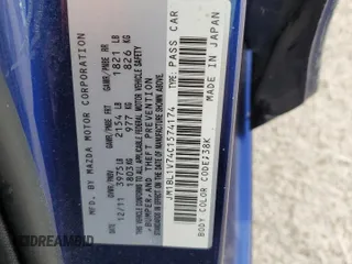 2012 Mazda 3 i Touring with VIN JM1BL1V74C1574174, listed as a Copart auction lot 55396575 with 60,109 mi miles and Salvage Title. Bid and sale history available at DreamBid. Image 12.