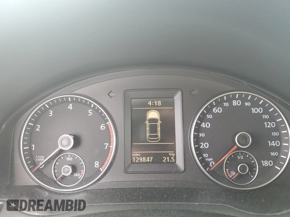 2011 Volkswagen Eos Komfort with VIN WVWBW7AH2BV003170, listed as a Copart auction lot 55771285 with 129,847 mi miles and Salvage Title. Bid and sale history available at DreamBid. Image 9.