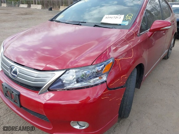 2010 Lexus HS 250h with VIN JTHBB1BA2A2037800, listed as a IAAI auction lot 41917292 with 1 mi miles. Bid and sale history available at carsss.com. Image 6.
