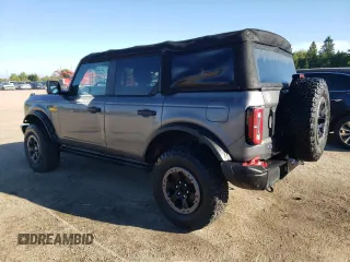 2022 Ford Bronco with VIN 1FMEE5DH1NLA78454, listed as a Copart auction lot 72933794 with 40,262 mi miles and Salvage Title. Bid and sale history available at DreamBid. Image 2.