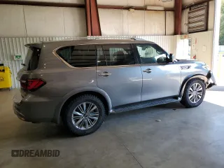 2021 Infiniti QX80 LUXE with VIN JN8AZ2AF2M9719037, listed as a Copart auction lot 72132004 with 105,755 mi miles and Salvage Title. Bid and sale history available at carsss.com. Image 3.