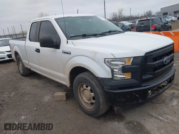 2017 Ford F-150 XL with VIN 1FTEX1CF3HKE56758, listed as a IAAI auction lot 41558163 with 144,380 mi miles. Bid and sale history available at carsss.com. Image 1.
