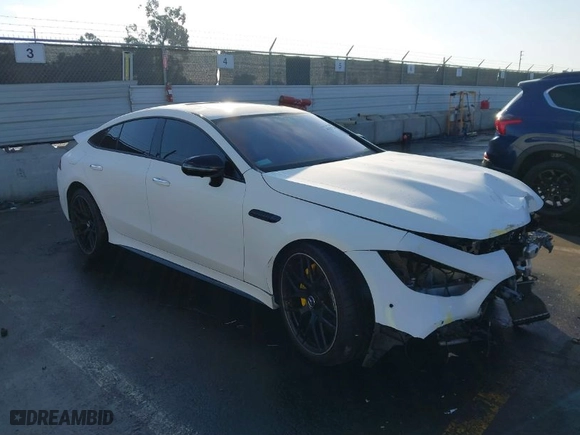2019 Mercedes-Benz AMG GT with VIN WDD7X8JB2KA001338, listed as a IAAI auction lot 41437736 with NaN miles. Bid and sale history available at carsss.com. Image 1.