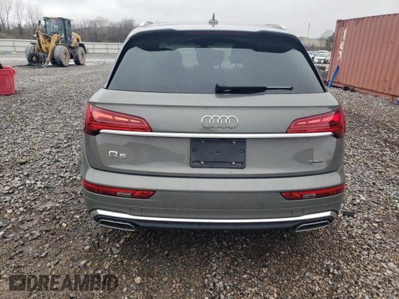 2023 Audi Q5 S line Premium with VIN WA1GAAFY4P2045059, listed as a Copart auction lot 42272075 with 14,784 mi miles and Salvage Title. Bid and sale history available at carsss.com. Image 6.