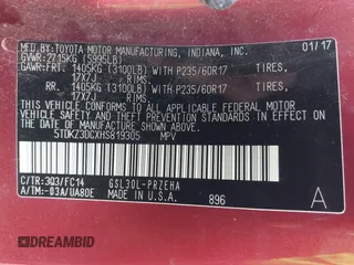 2017 Toyota Sienna LE Auto Access Seat с VIN 5TDKZ3DCXHS819305, выставлен на аукционе IAAI как лот 42284317 с пробегом 120 595 миль миль и . История ставок и продаж доступна на DreamBid. Изображение 9.