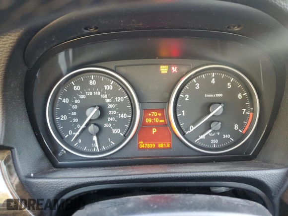 2013 BMW 3 Series 335i with VIN WBADX7C52DJ590390, listed as a Copart auction lot 80133474 with 47,839 mi miles and Salvage Title. Bid and sale history available at DreamBid. Image 9.