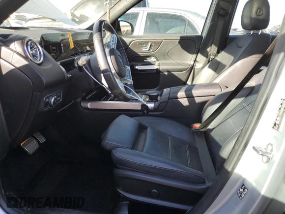 2021 Mercedes-Benz GLB with VIN W1N4M5BB9MW080749, listed as a Copart auction lot 77532624 with 39,600 mi miles and Salvage Title. Bid and sale history available at carsss.com. Image 7.