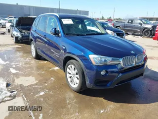 2016 BMW X3 xDrive28i with VIN 5UXWX9C51G0D70208, listed as a IAAI auction lot 41754479 with 38,792 mi miles. Bid and sale history available at carsss.com. Image 1.