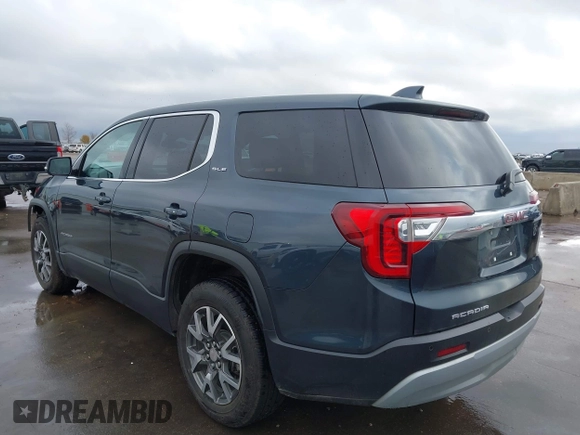 2020 GMC Acadia SLE with VIN 1GKKNKLA2LZ172190, listed as a IAAI auction lot 41113933 with 96,761 mi miles and . Bid and sale history available at carsss.com. Image 3.