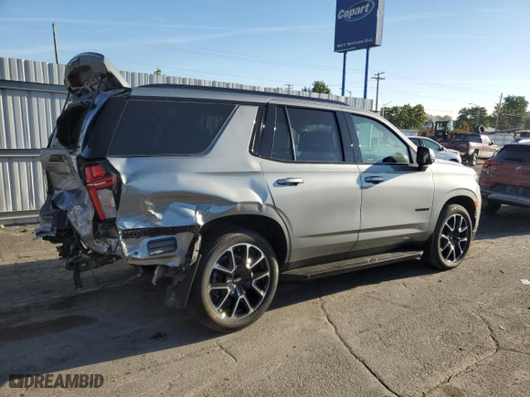 2024 Chevrolet Tahoe RST with VIN 1GNSKRKD2RR223261, listed as a Copart auction lot 73225044 with 10,258 mi miles and Salvage Title. Bid and sale history available at carsss.com. Image 3.