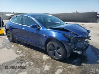 2018 Tesla Model 3 Long Range Battery with VIN 5YJ3E1EA6JF161008, listed as a Copart auction lot 53657495 with 82,446 mi miles and Salvage Title. Bid and sale history available at carsss.com. Image 4.