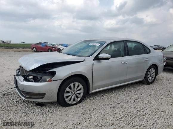 2012 Volkswagen Passat S with VIN 1VWAP7A3XCC015154, listed as a Copart auction lot 51651835 with 162,218 mi miles and Clean Title. Bid and sale history available at carsss.com. Image 1.