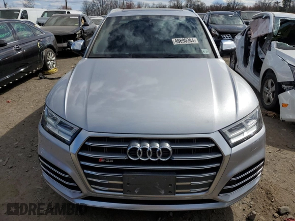 2018 Audi SQ5 Premium Plus with VIN WA1A4AFY6J2136631, listed as a Copart auction lot 46690244 with 57,001 mi miles and . Bid and sale history available at DreamBid. Image 5.