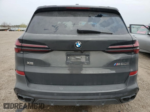 2024 BMW X5 M60i with VIN 5UX33EU03R9S57382, listed as a Copart auction lot 47561935 with 16,305 mi miles and Salvage Title. Bid and sale history available at carsss.com. Image 6.