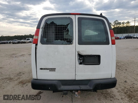 2012 Chevrolet Express Cargo z VIN 1GCWGFCA3C1155900, wystawiony jako Copart lot #42517515 z przebiegiem Nie podano mil oraz Szkoda całkowita • Salvage title. Historia ofert i sprzedaży dostępna na DreamBid. Obrazek 6.