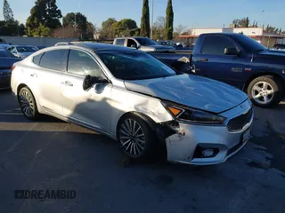 2017 Kia Cadenza Limited with VIN KNALC4J14H5090560, listed as a IAAI auction lot 41133962 with 108,113 mi miles. Bid and sale history available at carsss.com. Image 1.