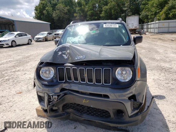2022 Jeep Renegade Sport with VIN ZACNJCA17NPN57661, listed as a Copart auction lot 63536123 with 37,459 mi miles and . Bid and sale history available at DreamBid. Image 5.